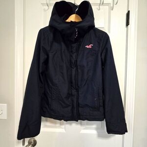 Y2k 2000s Hollister California Coat Medium Juniors All Weather Hooded Full Zip